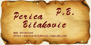 Perica Bilaković vizit kartica